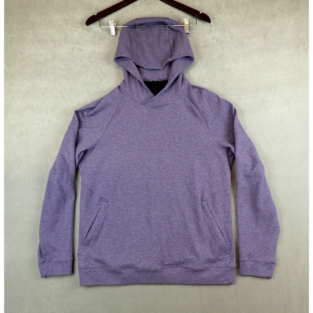 Lululemon At Ease Hoodie Heathered Purple Mens Size M Zip Pockets Athleisure